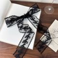 NEW Polyester Flower Lace Neck Strap White Black Belt French Hairband Multi-function Long Ribbon Ladies/Girls. 