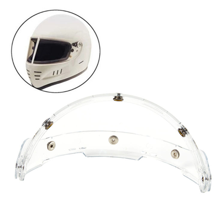 Motorcycle Helmet Bubble Visor With Bracket 3 Buttons Helmets Uv Protection Shield High Strength Motorbike Helmets Accessories
