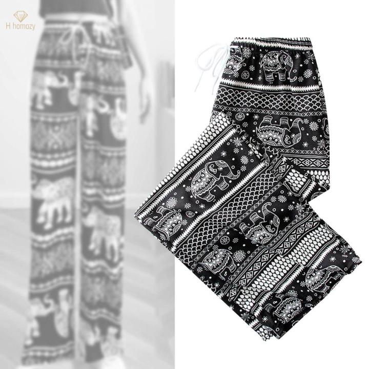 Yoga Pants Boho Thai Beach Baggy Pants Hippy Female Harem Trousers White Fish Scale