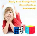 Combo Pack of 2 Original Rubiks Cube 3x3 Sticker Less and Sticker | Best Quality Fast Speed Magic Rubik Speed Cube Educational Puzzle Toys. 