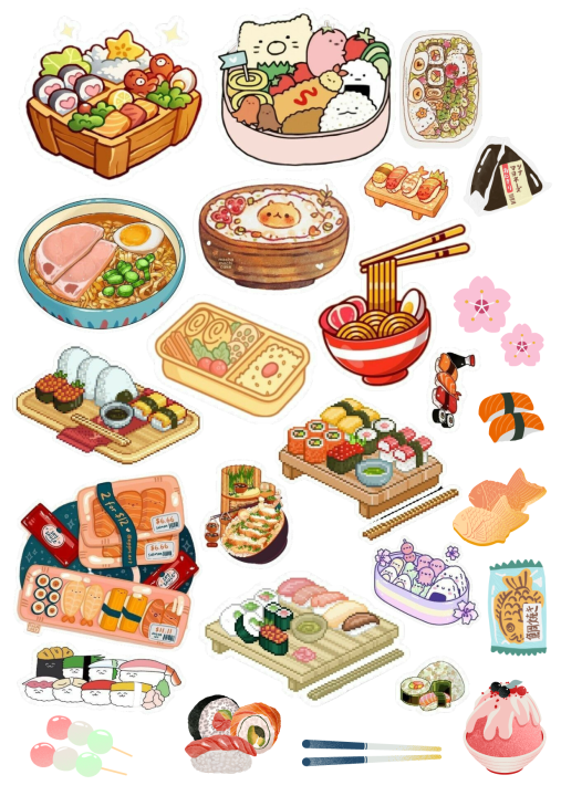 Cute%20food%20Stickers%20A5%20uncut%20sheet%20%7C%20Kawaii%20%20journaling%20,sweet%20%7C%20Adorable%20Foodie,%20Ice%20cream%20cup%20cake,%20%20fruit%20vegetable%20-%20Image%203