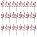 Childrenworld Winter-themed Party Decorations with Artificial Cranberries Vibrant Snow Frosted Red Berry Stems for Christmas Tree Decor Diy Crafts Snowflake Berry for Diy Crafts. 