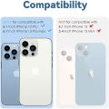 Camera Lens Protector Compatible with iPhone 13 Pro / 13 Pro Max, Premium Tempered Glass Circle Film, Aluminum Alloy Full Fit Ring Lens ( Blue ). 