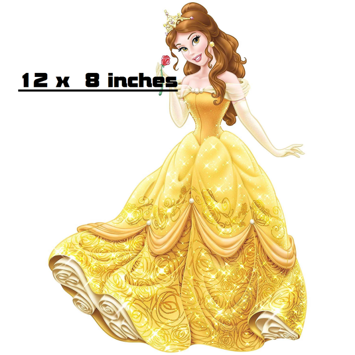 Size: 12 x 8 inches - cute Princess Cartoon Kids wall stickers for girls, home , decor, decoration - miracle splash- printed