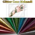 1 Glitter Mehndi cone available in different 8 colours. 