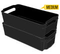 Fast Forward Fridge Organizer  (Pack of 2)  Refrigerator Organizer Bins for Freezers, Countertops, and Cabinets | Pantry Organization in Small, Medium & Large Sizes. 