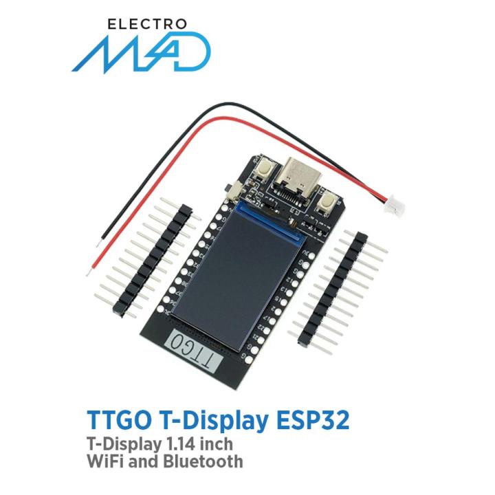 TTGO T-Display ESP32 WiFi And Bluetooth-Compatible Module Development Board 1.14 Inch LCD Control Board for Arduino