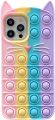 Push Pop It Phone Case for iPhone 12 Pro Max,Push Pop Bubble Fidget Toys Mobile Phone Protective Shell for Kids Adults - iPhone 12 Pro Max 6.7 Inch,Cat Rainbow. 