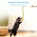 Cat Toys for Dental Health Interactive Cat Stick Toy with Bell Fun Plush Ball Kitten Teaser Wand for Playtime Cat Toys for Playtime. 
