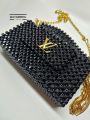 Handmade Pearl Beaded Moti Handbag for Ladies, Medium Size, Waterproof, Zipper Closure, Crossbody Strap, Casual and Formal Wear. 
