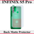 Shockproof Matte Fiber Carbon Soft Skin Case For Infinix S5 Pro - Protective Back Cover. 