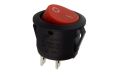 Pack of 5 - Round Rocker Switch Button 250V 6A - SPST ON/OFF Switch For Electronic Circuit Car Dashboard rocket 1-way (2 pins). 