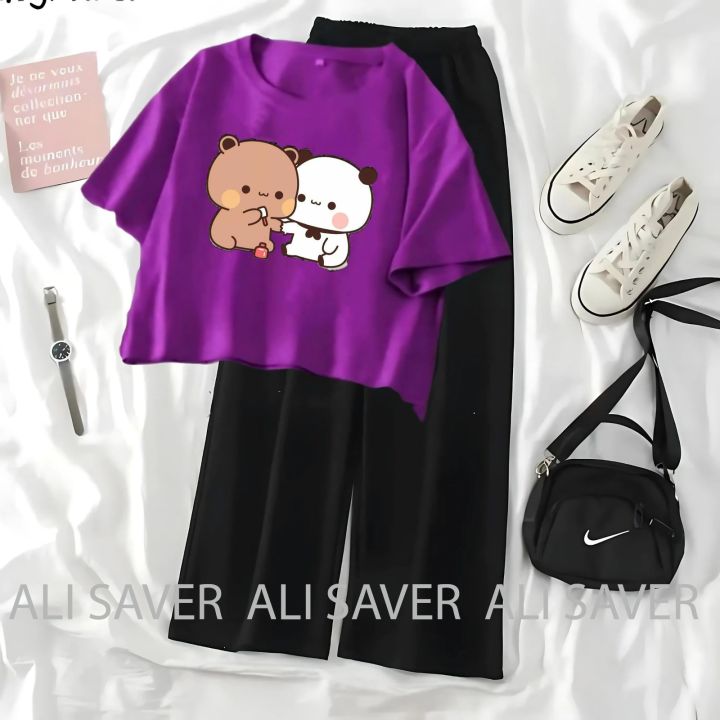 Dudu%20Bubu%20Crop%20Top%20Suits%20For%20Women%20And%20Girls%20Short%20Sleeve%20Tee%20and%20Black%20Flapper%20-%20Image%206