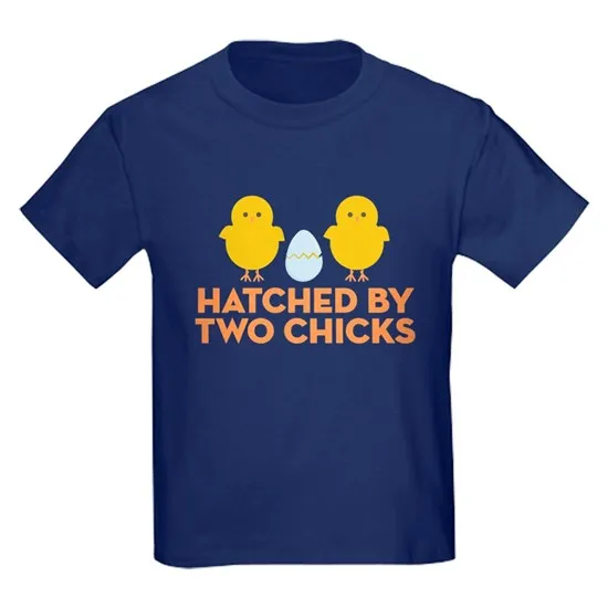 Hatched%20By%20Two%20Chicks%20Light%20Kids%20T-Shirt%20-%20Image%203