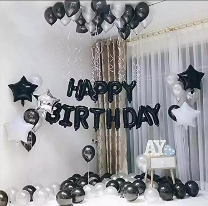 122%20Pcs%20Set%20-%20Black%20and%20Silver%20Happy%20Birthday%20Theme%20-%20Foil%20Balloons,%20Chain%20Banner%20Style%20For%20Decoration%20-%20Image%202