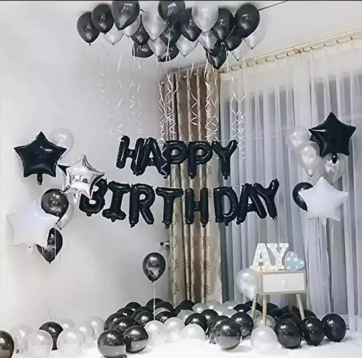 122%20Pcs%20Set%20-%20Black%20and%20Silver%20Happy%20Birthday%20Theme%20-%20Foil%20Balloons,%20Chain%20Banner%20Style%20For%20Decoration%20-%20Image%202