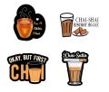Okay but First Chai Sticker - 3 inch x 3 inch - Also Custom Stickers Available - Pack Of 6 Stickers - Sticker For Laptop Sticker For Mobile. 