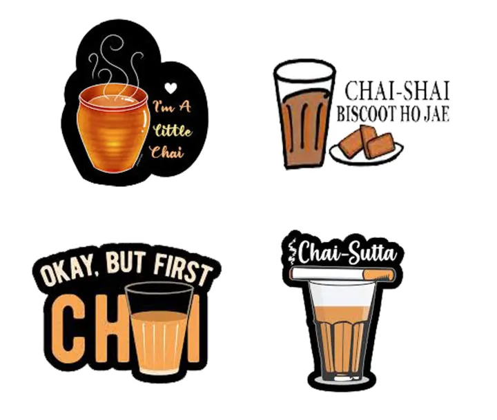 Pack%20of%206%20"Okay%20But%20First%20Chai"%20Stickers%20Aesthetic%20Desi%20Tea%20Lover%20Decals%20Funny%20Chai%20Puns%20for%20Laptops,%20Mobile%20Backs%20&%20Water%20Bottles%203inchx3Inch%20Each%20Size%20Stickers%20-%20Image%203