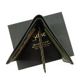 Dollar Size Black Plain Leather Wallet. 