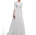 White Long Evening Maxi Dress For Women`s. 