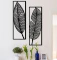 2 Pcs Wooden wall art | 3d wooden leaves Wall decor for home | 3D leaf abstract Wooden Wall Art & Home Décor Room & Wall Decor Wall Art Premium Quality 2 panels 6*15 inches self adhesive. 
