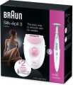 Braun Silk-Epil 3 3-321 Epilator with Massage Rollers and Comb for Bikini Area. 