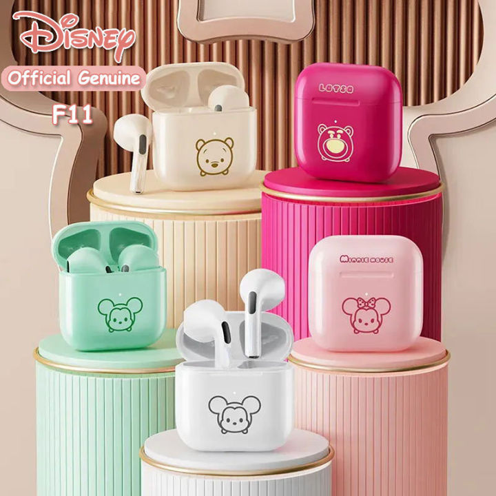 Disney F11 Wireless Bluetooth Headphones, Bluetooth 5.2, Built-in Microphone, Touch Controls, True Wireless Stereo (TWS) Earbuds