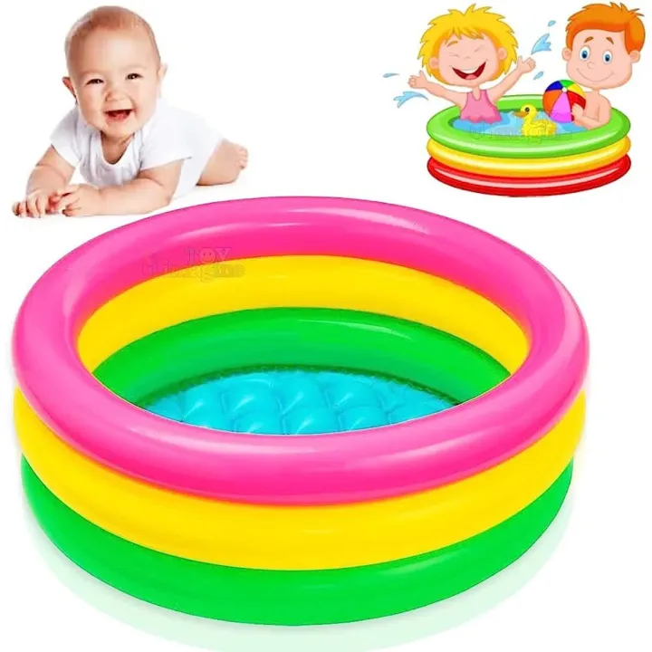 Baby%20Pool%20Intex%20Inflatable%20Rainbow%20Baby%20Swimming%20Pool%20Baby%20Bath%20Tub%203%20Rings%20Sunset%20Glow%20Baby%20Pool%20Colorful%202ft%20Swimming%20Pool%20-%20Image%202