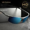 VEITHDIA Aluminum Magnesium Sport Sunglasses Polarized Men Coating Mirror Driving Sun Glasses oculos Male Eyewear Accessories. 