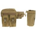 Waist Belt Pouch PVC Multiple Use Waist Pouch For Mens With Bottle Holder Waist Pouch Cross body Men Waist Belt Pouch Utility Gadget Gear Tool Organizer Pocket- Khaki. 