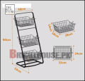 2-3 Tier Metal Kitchen Rack Multi-Purpose Storage Organizer Basket for Fruits, Vegetables, and Kitchen Essentials, Sturdy Iron Stand with Inclined Design, Space-Saving, Anti-Rust. 