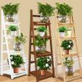 4 Tier Wooden Ladder Folding Book Shelf Stand Plant Flower Display Shelving Rack. 