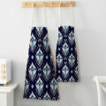 Geometric Pattern Apron Linen Children Adults Wave Triangle Nordic Sweet Apron for Home Kitchen Cooking Baking 55x68cm. 