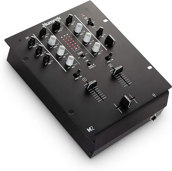Numark M2 - 2-Channel Scratch DJ Mixer | Rack-Mountable with 3-Band EQ, Microphone Input & Replaceable Crossfader (Reverse & Slope Controls) - Like New