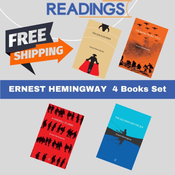 Ernest Hemingway 4 Books Set Includes the Old Man and the Sea, the Sun also Rises, For Whom the Bell Tolls, a Farewell To arms By ernest hemingway