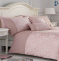 Dockyard Cherry Blossom Blush Pink Quilt Cover Set  3 Pcs Bed Set  Jacquard Fancy Duvet Cover. 