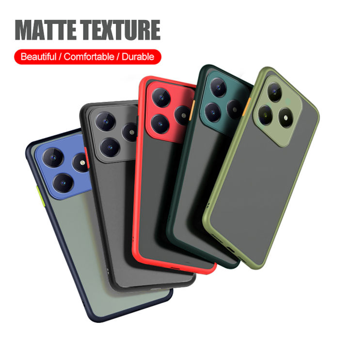 For Realme C63 Soft Skin Feeling Case Available in Five Colors for Realme C 63 Bare Metal Feel Edge Heightened Protection Anti-Drop Phone Case