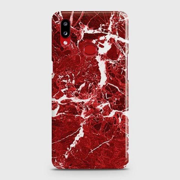 Samsung Galaxy A10s Cover - SkinLee HQ Hard Case - Deep Red Marble - SKINLEE-129-1-515-377