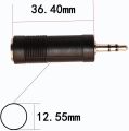 Jack Plug Adapter 3.5 mm Headphone Jack to Jack 6.35 mm Connector Female AUX Cable Converter Coupling Compatible with îPhòné, MP3, Laptop, Sámsùng Gáláxy S8, Hùáwei, OnePlus (Pack of 3). 