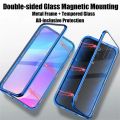 360° Protection Metal Magnetic Phone Case For Samsung Galaxy S22 23 Ultra S21 S20 FE Note 20 S10 Plus Double Sided Glass Cover. 