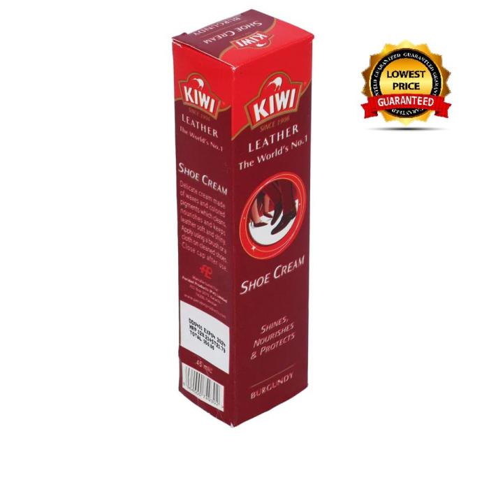 Kiwi Shoe Cream Tube, Burgundy, 45ml