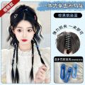 Dyed Blue Water Ripple Boxing Braid Ponytail Wig Braid Artificial Hair Dopamine Grip Waterfall Curly Hair High Ponytail. 