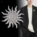 Men Brooch Pin Fashion Jewelry Vintage Formal Decoration Accessories Sun Round Shape Badge Suit Lapel Pin for suits Hat Scarf Shirts Clothes. 