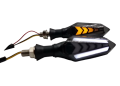 Bike Indicator Slide Arrow Running Style With Lava DRL Red - Yellow 2 Pcs Set. 