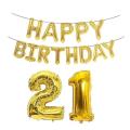 Golden And Silver Foil Balloons 32 Inches Big Numbers For Birthday Helium Digits Bunting Hanging Banner Party 0 to 9 Price is Per Piece Included Pipe To Inflate. 