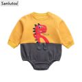 Autumn Winter Long Sleeve Baby Boys Girls Bodysuits Cute Animal Unisex Warm Fleece Infants Clothing Onesies Casual. 