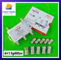DiSEqC Switch 4x1 With 5 RG6 and 5 RG7 Connectors For Dishes 4 LNB Connect High Quality. 