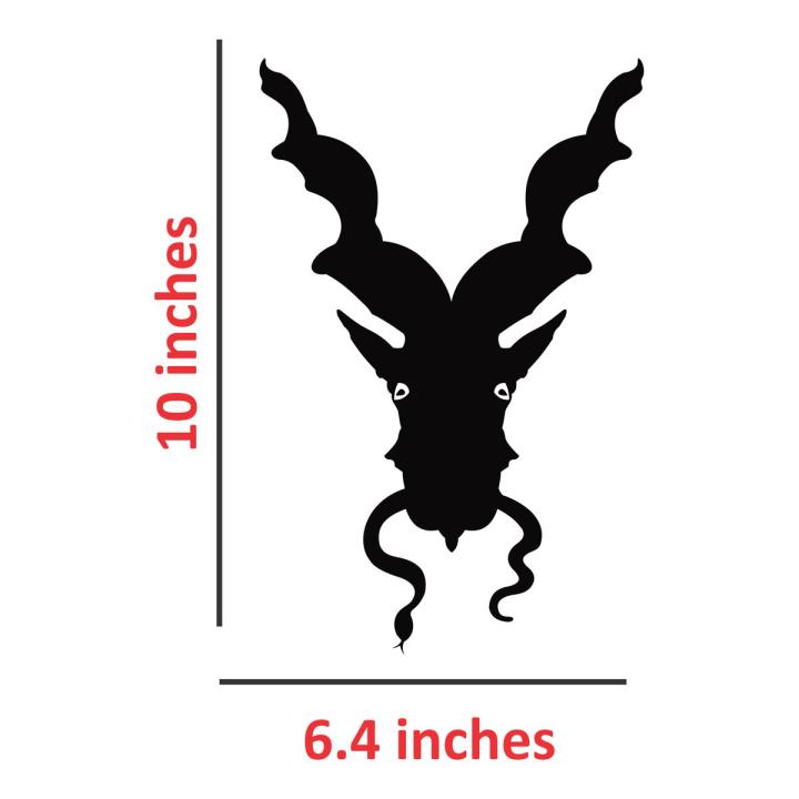 Markhor with Snake (Black Sticker), Markhoor Car Sticker, Mar Khoor Car Sticker,  Car Accessories, Stickers for Car, Car Modification, Car Decoration