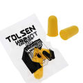 Tolsen 10 Pairs Disposable Cylindrical Foam Ear Plugs 45081 for Sound Sleep, Noise Suppression. 