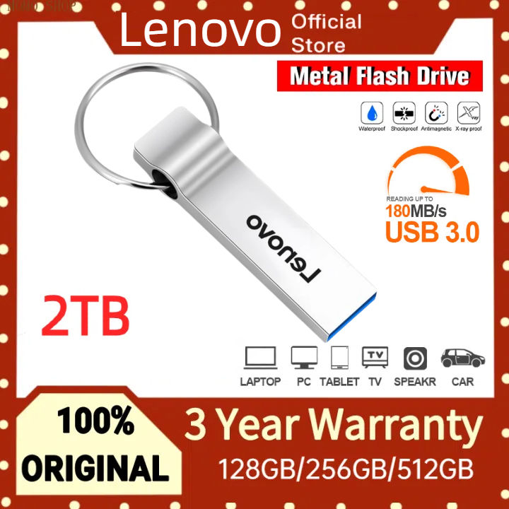 Lenovo USB Flash Drive 2TB Metal Pendrive 1TB usb Metal u disk 512G High Speed Waterproof Key 256GB Pen Drive USB stick